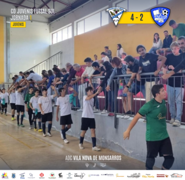 ADC Vila Nova de Monsarros 4-2 ACR Saavedra Guedes - Campeonato Distrital de Aveiro Futsal Juvenis | adcvnm.pt